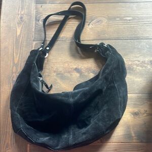 Free people Romas Suede tote -Black Shoulder Bag